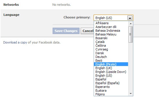 facebook pirate english