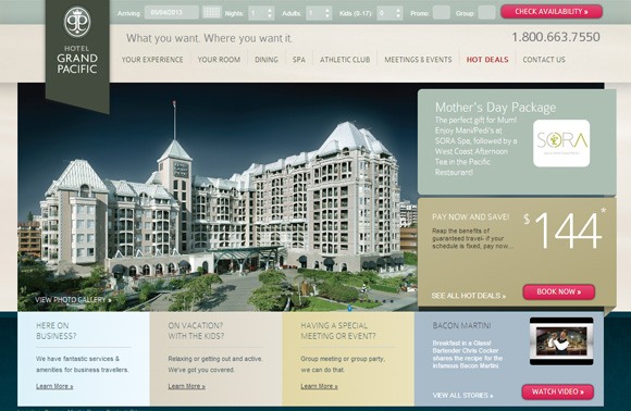 beautiful hotel web designs