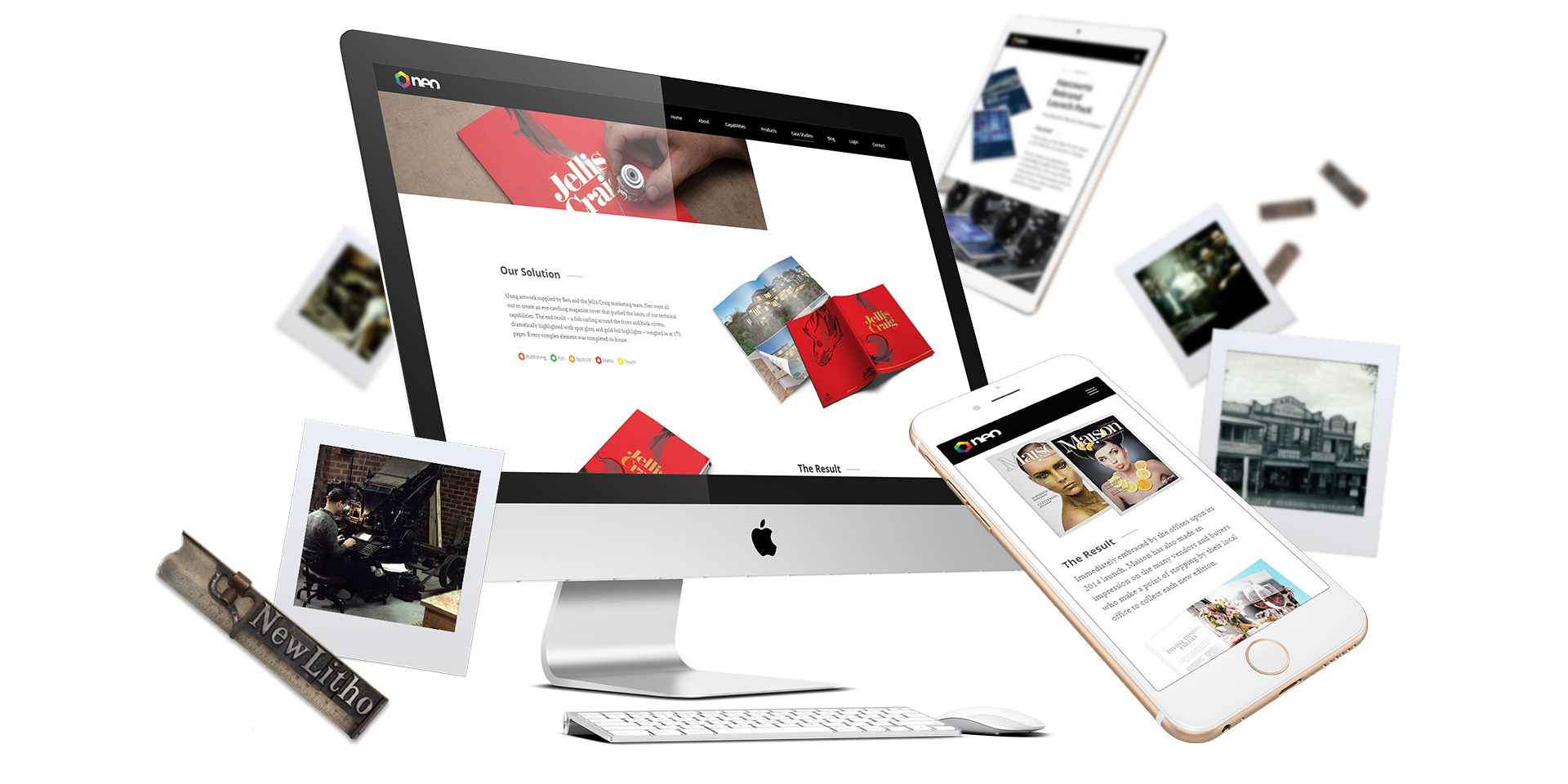 Responsive Views of Neo Website Subpages