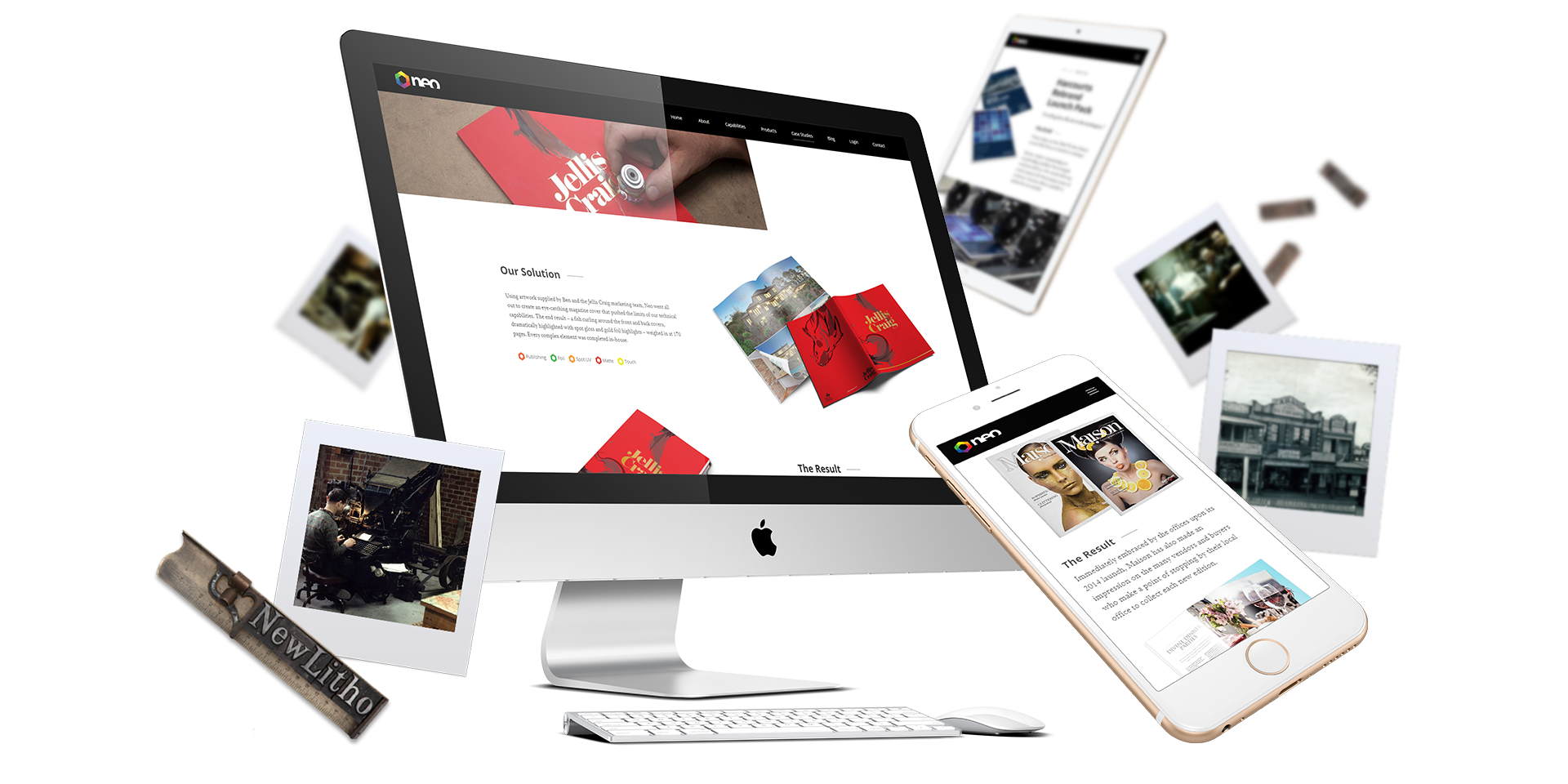 Responsive Views of Neo Website Subpages