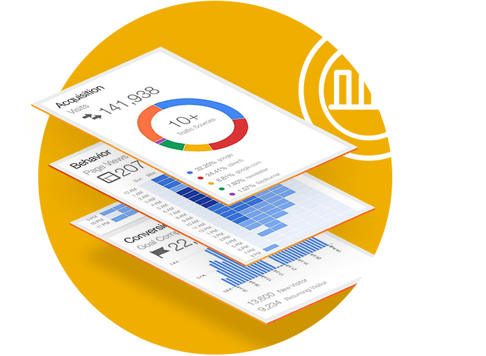 Expertise: Analytics & Tracking Layers Cascading Mobile Screens