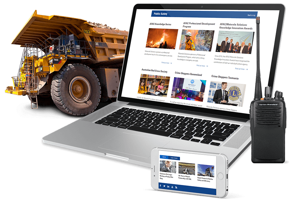 Desktop View of Motorola Website Subpage