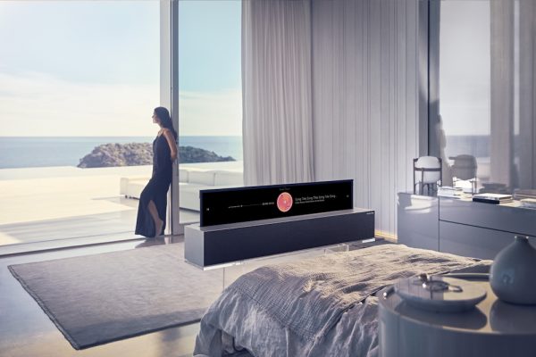 LG OLED TV R in a minimised viewing mode