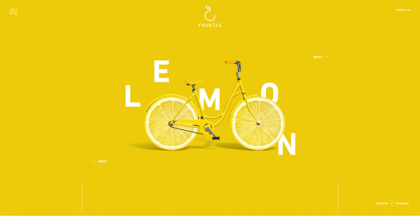 Lemon and bicycle with disrupted text