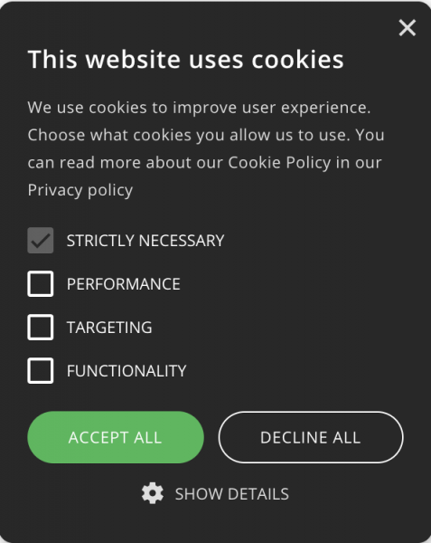 Cookie Acceptance Notification