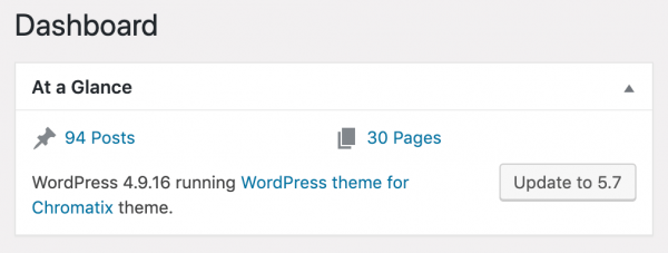 WordPress Update Dashboard