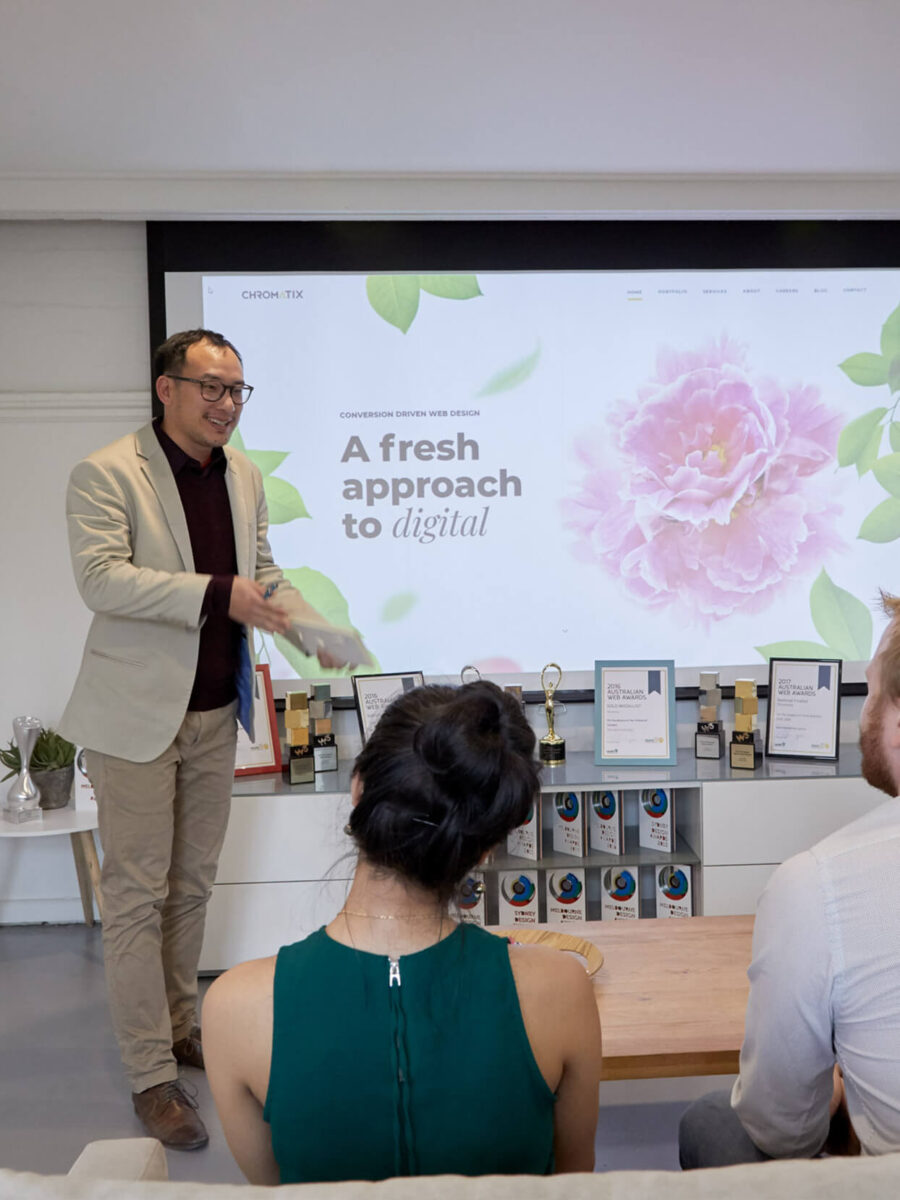 technical director having a meeting